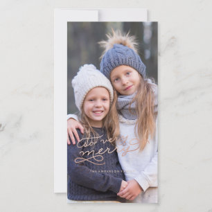 TÃO FELIZ ROSA DOURADA Cartão de Natal