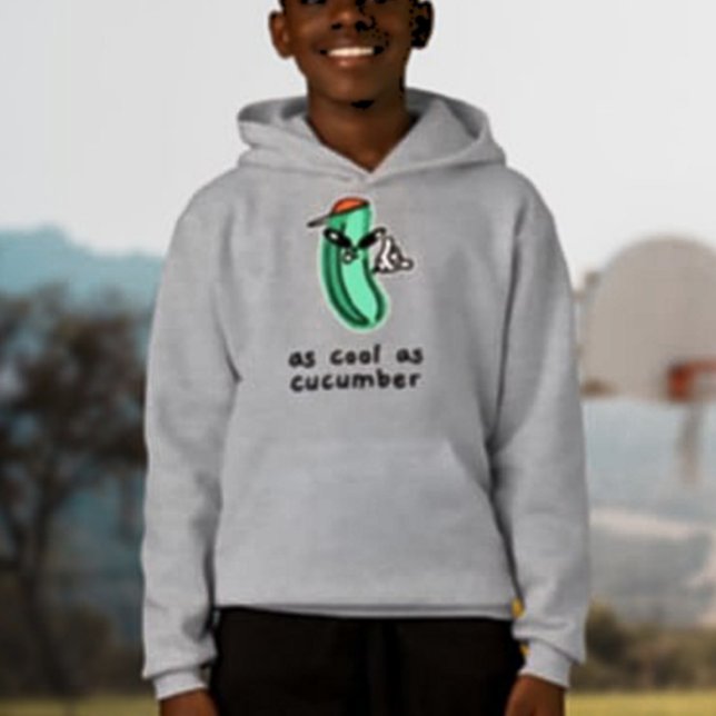 Tão Legal Quanto O Pepino - Crianças Hoodie (Criador carregado)