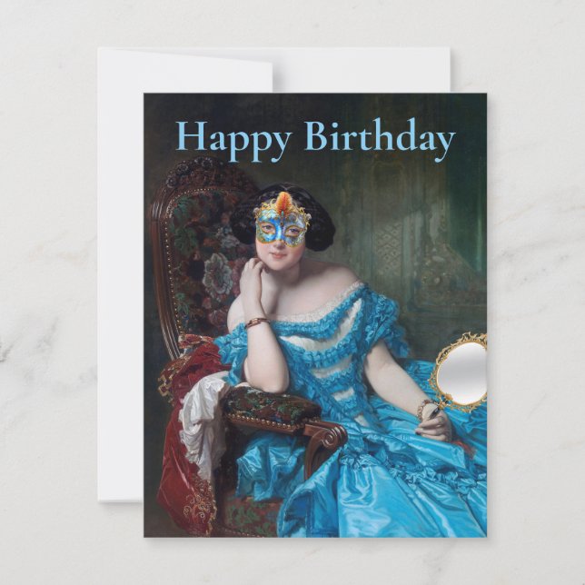 Tão Posh Máscara de Aniversário Feliz aniversário (Frente)