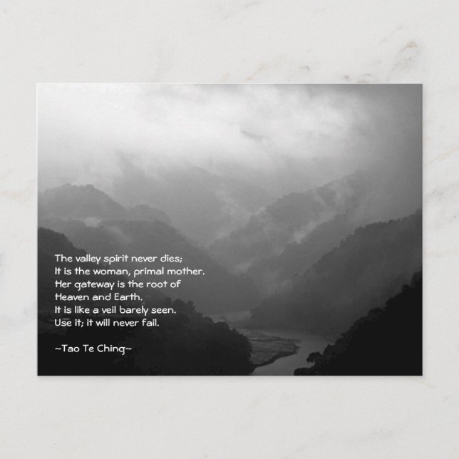 Tao Te Ching No.6/ Cartão Postal (Frente)