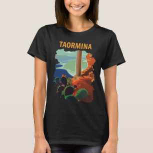 Taormina Sicília Viagem Retro Vintage Camiseta