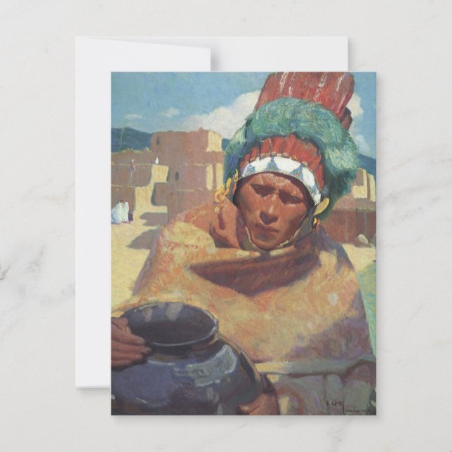 Taos Indian Holding a Water Jug by Blumenschein (Frente)
