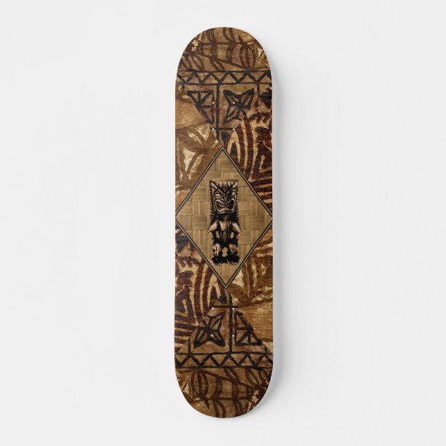Tapa Tiki Hawaiian Skateboard (Frente)