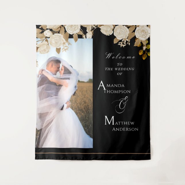 Tapeçaria a Fotografia Negra do Rosa de Quic Elega (Frente)