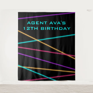 Tapeçaria a laser personalizada do partido espião