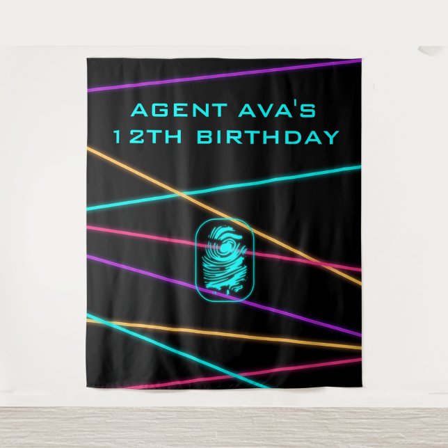 Tapeçaria a Laser Personalizada para Festa de Espi (Frente)