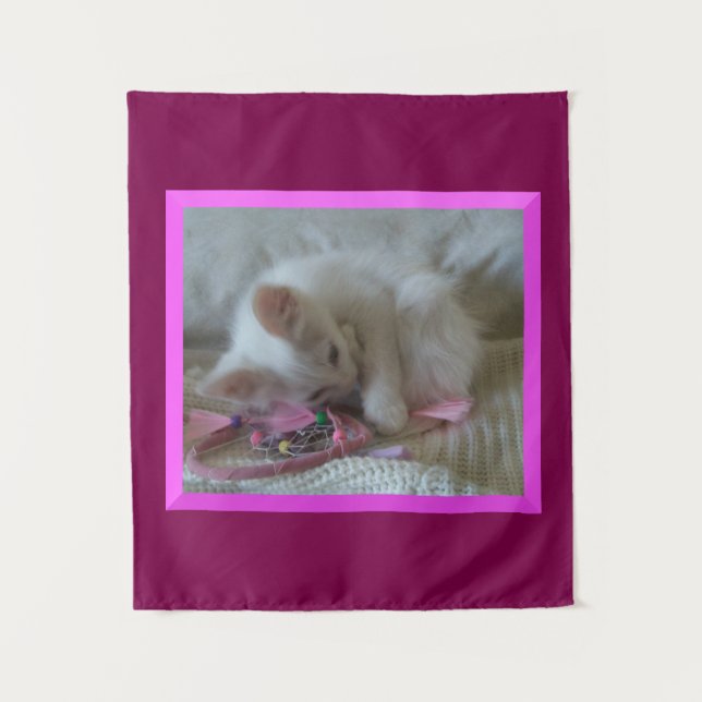 Tapeçaria Branca de Kitten (Frente)