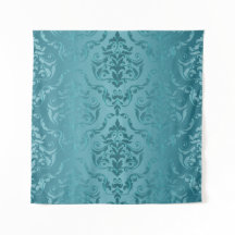 Tapeçaria ciana da parede do impressão do damasco