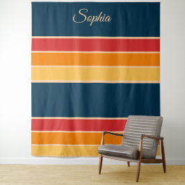 Tapeçaria com Design de Stripes Coloridas Inspirad