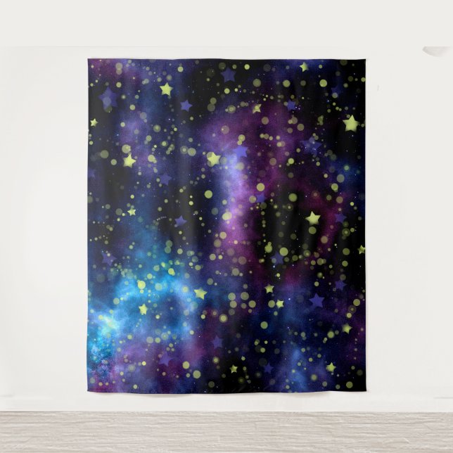 Tapeçaria com padrão de céu estrelado (Frente)