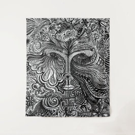 Tapeçaria com Retrato Trippy