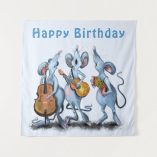 Tapeçaria da Banda do Rato Divertido Feliz Anivers
