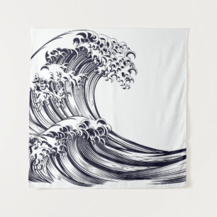 Tapeçaria da ONDA do JAPONÊS