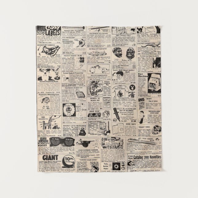 Tapeçaria da Página de Anúncios Classificados na L (Frente)