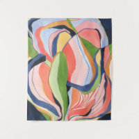 Tapeçaria de Arte Abstrata Colorida em Aquarela