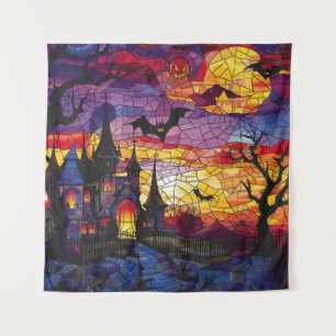 Tapeçaria de Arte de Vidro Halloween