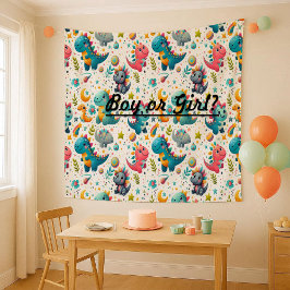 Tapeçaria de Berçário Azul Turquesa de Dinossauro 