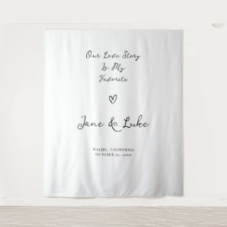 Tapeçaria de Boas-Vindas para Casamento Minimalist