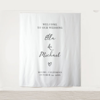 Tapeçaria de Boas-Vindas para Casamento Minimalist
