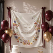 Tapeçaria de Boas-Vindas para Casamento no Jardim 