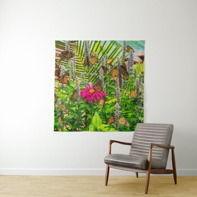 Tapeçaria de Borboletas Monarca 57 x 57 (In Situ)