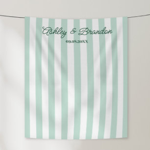 Tapeçaria de Cama de Praia Verde Mar Personalizada