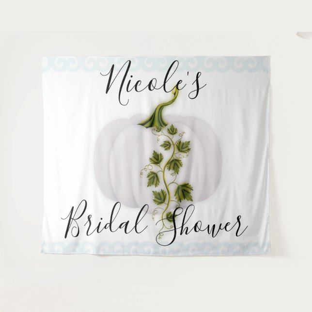 Tapeçaria de casamento de outono chic com abóbora  (Frente (Horizontal))