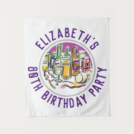 Tapeçaria de Celebração de 80 Anos de Idade