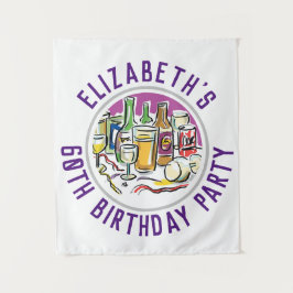 Tapeçaria de Celebração de Aniversário de 60 Anos