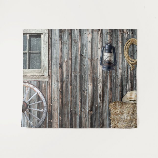 Tapeçaria de Celeiro de Cowboy Ocidental (Frente (Horizontal))