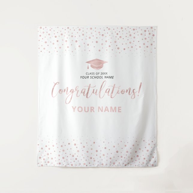 Tapeçaria de Conclusão de Curso com Confetes em Do (Frente)