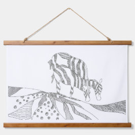 Tapeçaria de esboço simples de arte abstrata