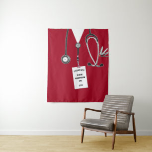Tapeçaria de Estandarte de Formatura de Médico da