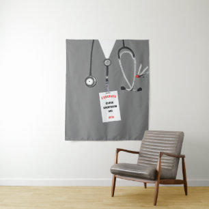 Tapeçaria de Estandarte de Formatura de Médico da