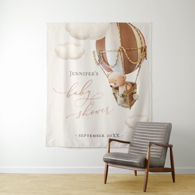 Tapeçaria de Festa de Urso Neutra em Gênero (In Situ)