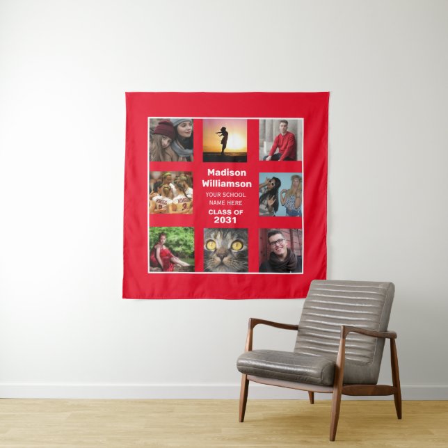 Tapeçaria de Formatura 8 Colagem de Fotos Turma do (In Situ (Horizontal))