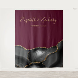 Tapeçaria de Fotografia Chic Black Gold Agate Burg