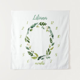 Tapeçaria de Fotografia de Marco Mensal de Nome de