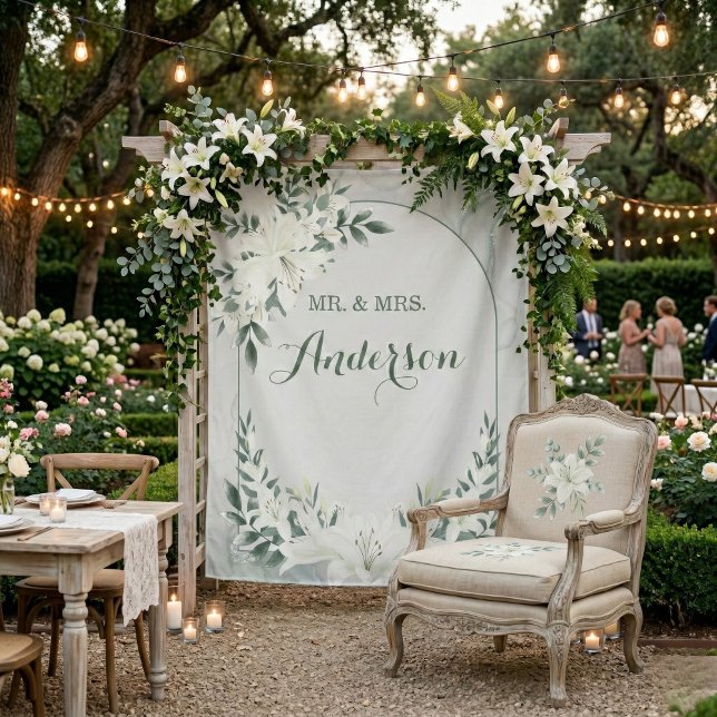 Tapeçaria de Fundo Botânico de Casamento Floral Ve (Criador carregado)