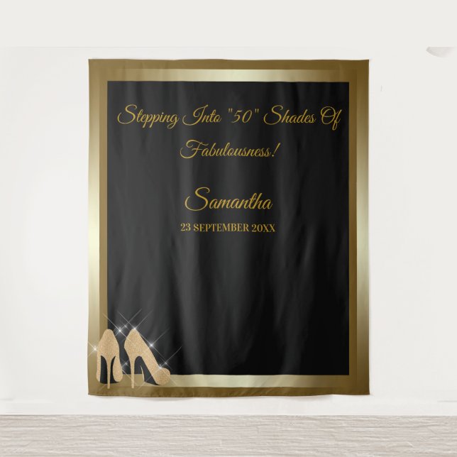 Tapeçaria de Fundo de Banner para Festa de Anivers (Frente)