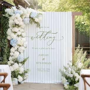 Tapeçaria de Fundo de Casamento Azul Cinzento Eleg