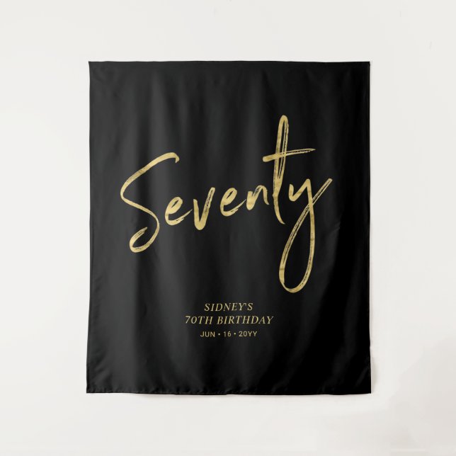 Tapeçaria de Fundo de Cena para Festa de 70 Anos e (Frente)