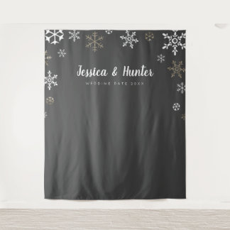 Tapeçaria de Fundo de Floco de Neve Personalizado 