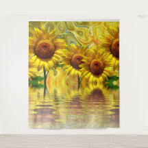 Tapeçaria de Fundo de Foto de Girassol Divertido