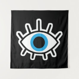 Tapeçaria de Fundo Preto com Desenho de Olho
