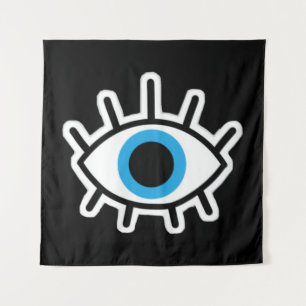 Tapeçaria de Fundo Preto com Desenho de Olho
