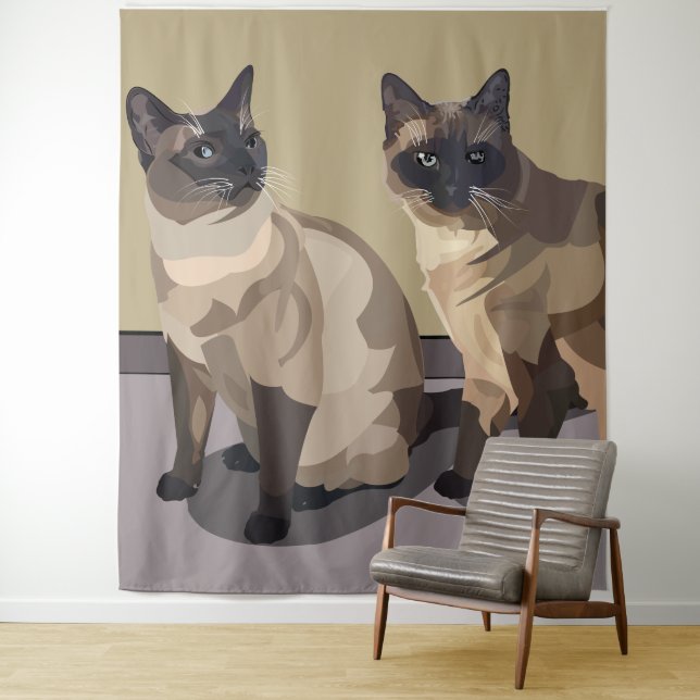 Tapeçaria de Gatos Siameses (In Situ)