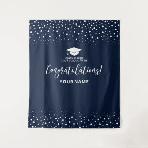 Tapeçaria de Graduação com Confetes da Marinha