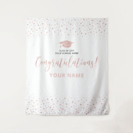 Tapeçaria de Graduação | Confetes em Dourado Rosé