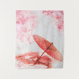 Tapeçaria de guarda-chuva Vermelho